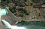 UP 3887  Rock Creek Dam; Belden, CA