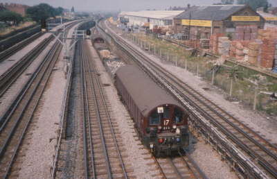 Engineers Train approaching Harrow-on-the-Hill