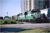 AT and L westbound grain empties at Greenfield, OK 