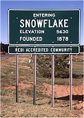 Snowflake, AZ - city limits sign