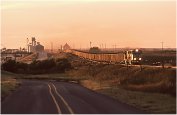 sunset - coal load departing Vernon, TX