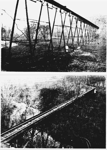 Two views of the Bear Creek Trestle