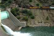 UP 3887  Rock Creek Dam; Belden, CA