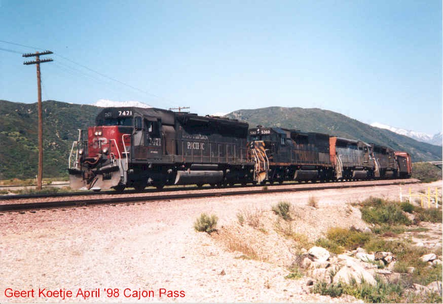 SD45#7471 at Devore, CA. - April 1998