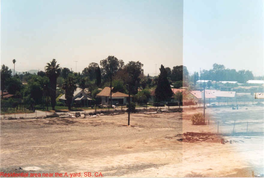 Residential area round the yard