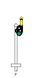 green semaphore with number plate