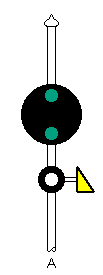 CPL white/yellow triangle below vertical green