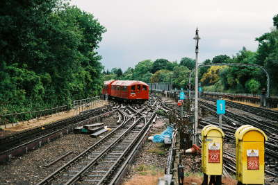 Emerging from Ealing Common Depot