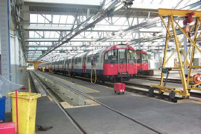 Stabled 73TS in Cockfosters Depot