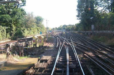 Approaching Ealing Common Depot