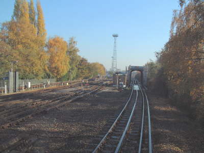 Approaching the second 'STOP' board