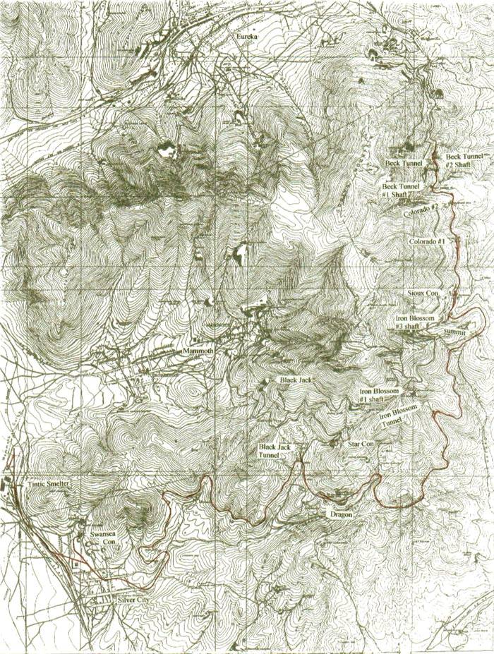 Eureka Hill Map.