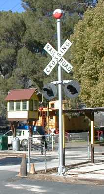 flashing grade crossing