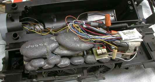 photo of a DCC decoder installed in the Atlantic