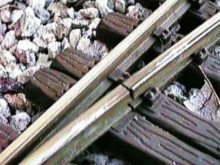photo of gap in point rail
