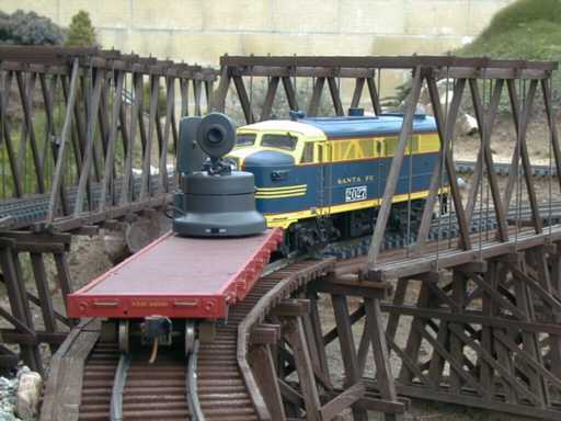 camera on flatcar