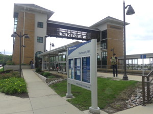 Sturtevant station includes convenient drive up, drop off circle and free short term parking