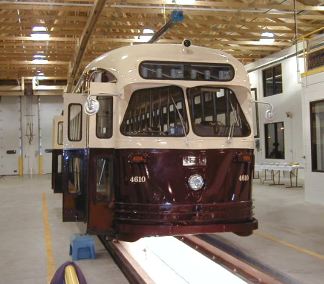 Toronto car 4610 under shelter