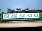 Burlington Northern bulkhead flat car