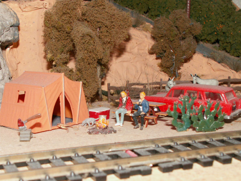 A rattle snake near the tent