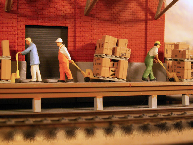 people working on the loading dock