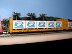 Union Pacific bulkhead flat car