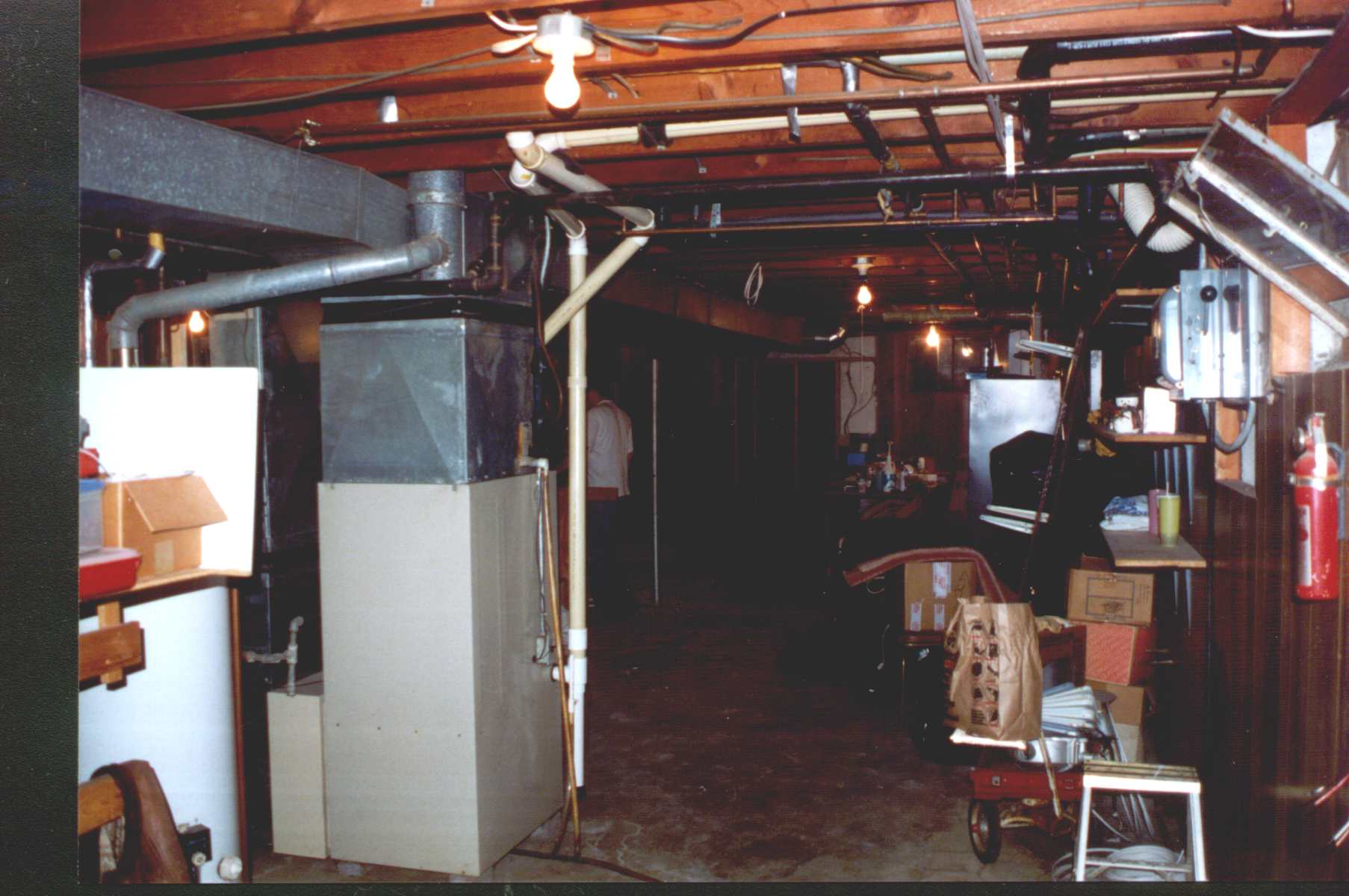 Looking west along the north wall before construction of the new backdrops