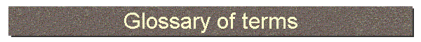 Glossary of terms