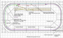 Diagram of the Rochester Area S-Gaugers modular layout.