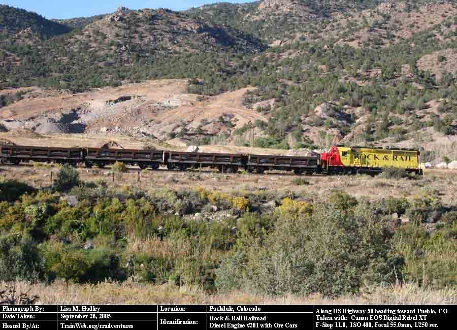 Rock & Rail Railroad - Diesel Engine #201 w/ Ore Cars