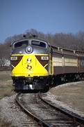 Coe Rail F7 416 on Tarantula passenger train