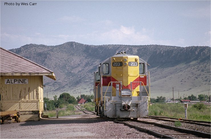 South Orient at Alpine, Texas