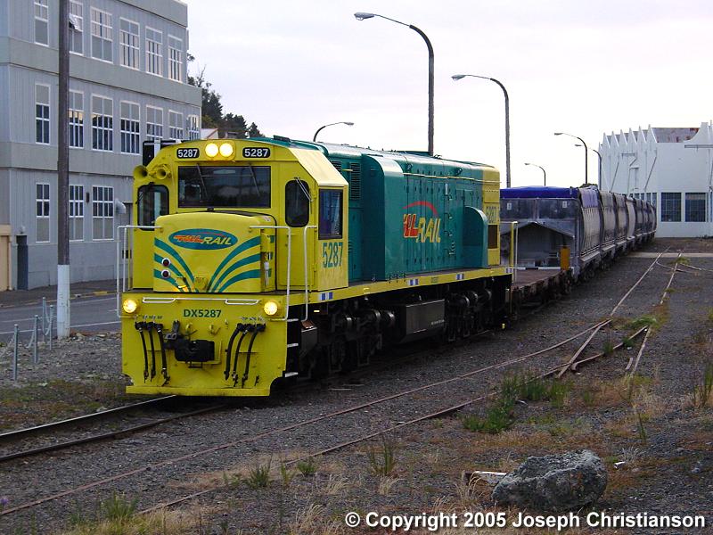 DX 5287 returning from Gisborne on approach to Ahuriri Yard, Napier
