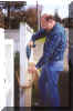 Bruce Fowler "precision drills" attach holes.