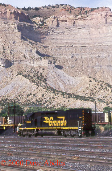 D&RGW 5385 at rest in Helper, UT 08/18/00