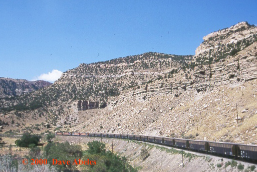 Utah Railway train approaching Martin Yard 08/18/00
