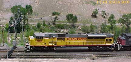  UP SD90/43AC west bound at Utah Railway Junction
