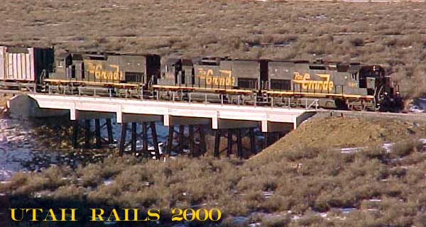 Dirt Train on the new bridge.