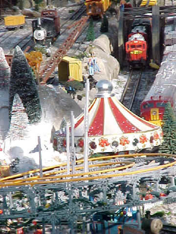 Can you find Thomas the Tank on the Garden Factory train display?